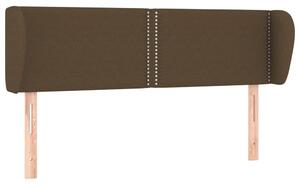Testiera ad Orecchio Marrone Scuro 147x23x78/88 cm in Tessuto