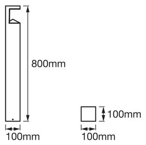Ledvance - Lampada LED da esterno PYRAMID 1xLED/9W/230V IP44 80 cm