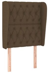 Testiera ad Orecchio Marrone Scuro 83x23x118/128 cm in Tessuto