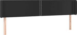 Testiera ad Orecchio Nera 183x16x78/88 cm in Pelle finta