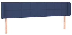Testiera ad Orecchio Blu 163x16x78/88cm in Tessuto