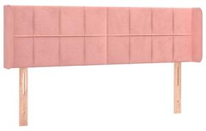 Testiera ad Orecchio Rosa 147x16x78/88 cm in Velluto