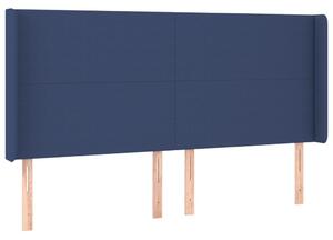 Testiera ad Orecchio Blu 163x16x118/128 cm in Tessuto