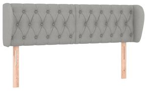 Testiera ad Orecchio Grigio Chiaro 163x23x78/88 cm in Tessuto