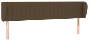 Testiera ad Orecchio Marrone Scuro 203x23x78/88 cm in Tessuto