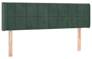 Testiera ad Orecchio Verde Scuro 147x16x78/88 cm in Velluto