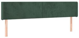 Testiera ad Orecchio Verde Scuro 203x16x78/88 cm in Velluto