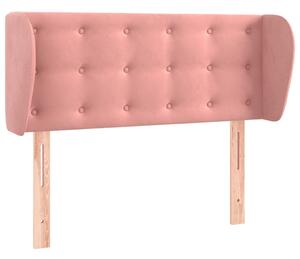 Testiera ad Orecchio Nera 93x23x78/88 cm in Velluto