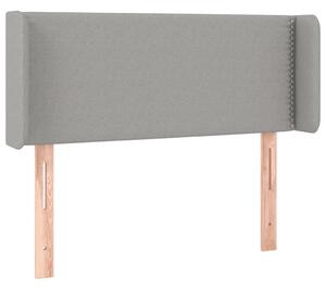 Testiera ad Orecchio Grigio Chiaro 93x16x78/88 cm in Tessuto