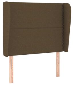 Testiera ad Orecchio Marrone Scuro 103x23x118/128 cm in Tessuto