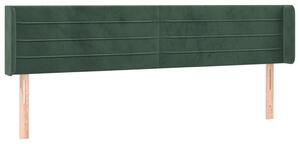 Testiera ad Orecchio Verde Scuro 163x16x78/88 cm in Velluto