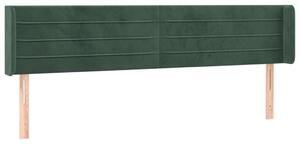 Testiera ad Orecchio Verde Scuro 203x16x78/88 cm in Velluto
