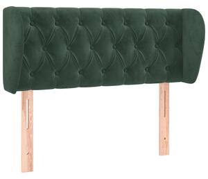 Testiera ad Orecchio Verde Scuro 93x23x78/88 cm in Velluto