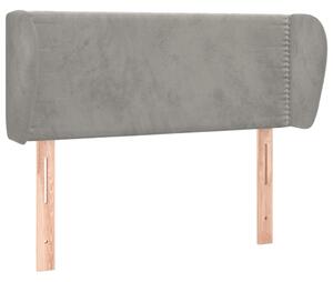 Testiera ad Orecchio Grigio Chiaro 93x23x78/88 cm in Velluto