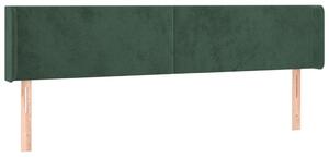 Testiera ad Orecchio Verde Scuro 163x16x78/88 cm in Velluto
