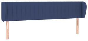 Testiera ad Orecchio Blu 163x23x78/88cm in Tessuto