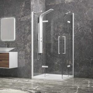 Kamalu box doccia 70x80 bianco opaco doppio battente | kt1000b