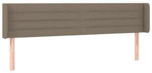 Testiera ad Orecchio Tortora 183x16x78/88 cm in Tessuto