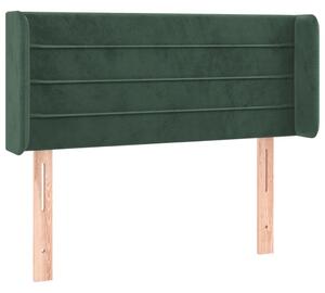 Testiera ad Orecchio Verde Scuro 103x16x78/88 cm in Velluto