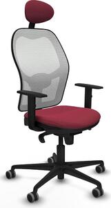 Sedia da ufficio con poggiatesta Jorquera Piqueras y Crespo 1D036G1 Rosso granato