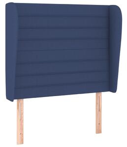 Testiera ad Orecchio Blu 103x23x118/128 cm in Tessuto