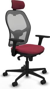 Sedia da ufficio con poggiatesta Jorquera Piqueras y Crespo 3D036N2 Rosso granato