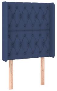 Testiera ad Orecchio Blu 83x16x118/128 cm in Tessuto