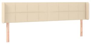 Testiera ad Orecchio Crema 163x16x78/88 cm in Tessuto