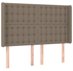 Testiera ad Orecchio Tortora 147x16x118/128 cm in Tessuto