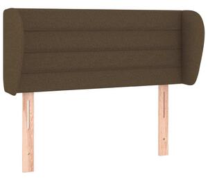 Testiera ad Orecchio Marrone Scuro 83x23x78/88 cm in Tessuto