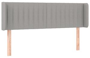 Testiera ad Orecchio Grigio Chiaro 147x16x78/88 cm in Tessuto