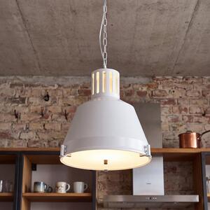Lampada a sospensione bianca Ø 33 cm E27 design industriale lampada a sospensione regolabile cucina sala da pranzo lampada a sospensione
