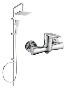 Mexen Tord set doccia esterno con soffione e miscelatore doccia Kama, cromo - 72540200-00
