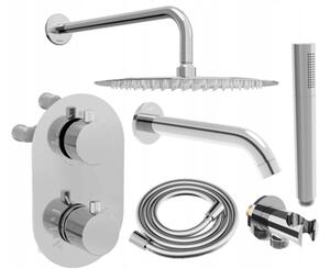Mexen Kai DR70 set da bagno e doccia ad incasso con soffione 25 cm, cromato - 77602DR70251-00