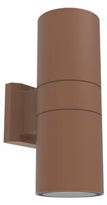 Applique Cilindrica Bidirezionale XL, IP54, Con 2 basi E27 - Corten Base E27