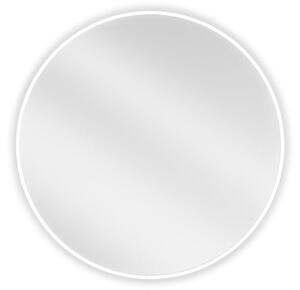 Mexen Loft specchio da bagno rotondo 70 cm, cornice bianca - 9850-070-070-000-20