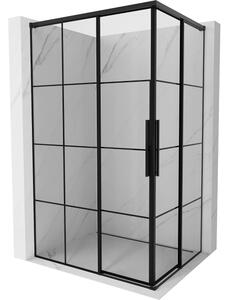Mexen Rox Duo cabina doccia scorrevole 120 x 80 cm, griglia nera, nero - 8C2D-120-080-70-77