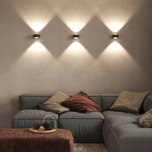 Top Light Puk Maxx Wall, LED, lenti trasparenti, nero opaco