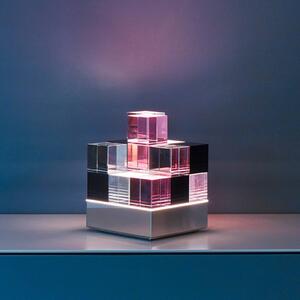TECNOLUMEN Cubelight Move da tavolo, rosa/nero