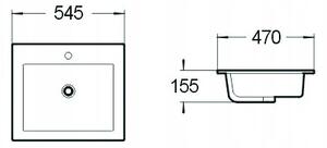 Mexen Salma lavabo da incasso 54 x 47 cm, bianco - 25395400