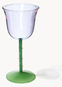 Set di 2 bicchieri da vino fatti a mano in vetro borosilicato Dot