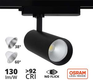 Faro LED 30W, Monofase, 38°/60°, 130lm/W, CRI92, no Flickering - OSRAM LED Colore Bianco Caldo 2.700K