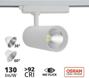 Faro LED 40W, Monofase, 38°/60°, 130LM/W, CRI92, no Flickering - OSRAM LED Colore Bianco Naturale 4.000K