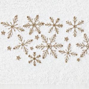 Asciugamano natalizio in cotone con fiocchi d'oro Larghezza: 70 cm | Lunghezza: 140 cm