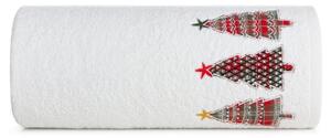 Asciugamano natalizio in cotone bianco con alberi Šírka: 50 cm | Dĺžka: 90 cm