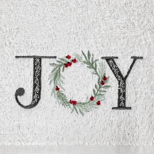 Asciugamano natalizio in cotone bianco JOY Larghezza: 70 cm | Lunghezza: 140 cm