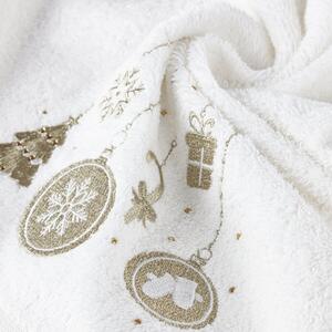 Asciugamano natalizio in cotone bianco con decorazioni natalizie Šírka: 50 cm | Dĺžka: 90 cm