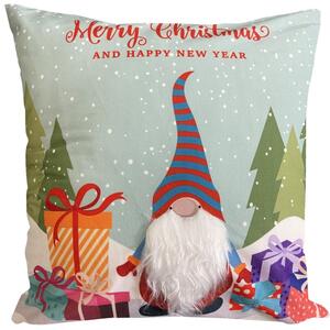 Federa natalizia con stampa di elfi e regali Larghezza: 40 cm | Lunghezza: 40 cm