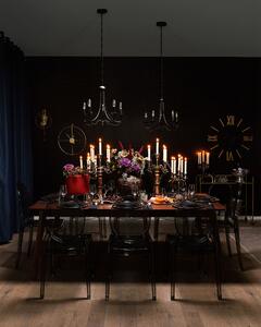 Tavolo da pranzo in legno scuro 200 x 100 cm gambe in legno rettangolare minimalista cucina scandinava Beliani