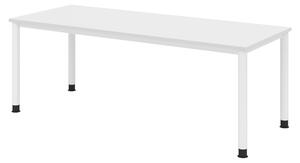 Scrivania bümö Serie H - Finitura: bianco, Struttura: bianco, Dimensioni: 200 x 80 cm